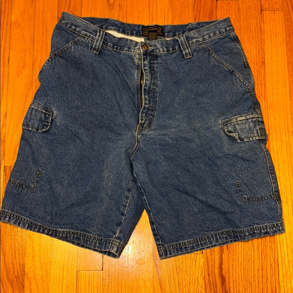 Vintage Genuine Sonoma Sz 36 Premium Denim Cargo Shorts